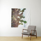 Tenture Feuilles de cactus. Plante extérieur avec lumière  (En situation (horizontale))