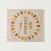 Tenture Feuilles de chêne de Thanksgiving (Devant (Horizontal))