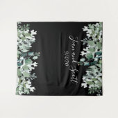 Tenture Feuilles de mariage botaniques verdure moderne cas (Devant (Horizontal))