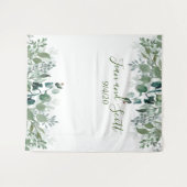 Tenture Feuilles de mariage botaniques verdure moderne cas (Devant (Horizontal))