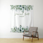 Tenture Feuilles de mariage botaniques verdure moderne cas (En situation)