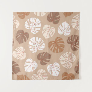 Tenture Feuilles de Monstera Beige : Motif tendance à la m