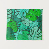 Tenture Feuilles de Monstère Grunge n° 2 Petites (Devant (Horizontal))