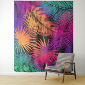 Tenture Feuilles de palmier tropicales Jungle Arc-en-ciel (En situation)