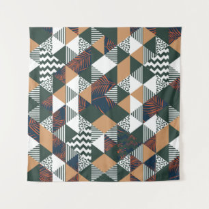 Tenture Feuilles de palmiers géométriques, motif à la mode