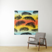 Tenture Feuilles de palmiers : motif sans soudure. (En situation)