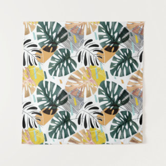Tenture Feuilles de palmiers tropicaux : éléments décorati
