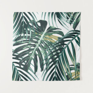 Tenture Feuilles de palmiers tropicaux, feuilles de jungle