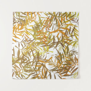 Tenture Feuilles de saule dorées, bronze et brunes