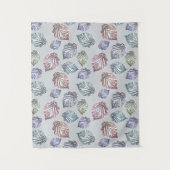 Tenture Feuilles d'open work sur un arrière - plan gris cl (Devant)