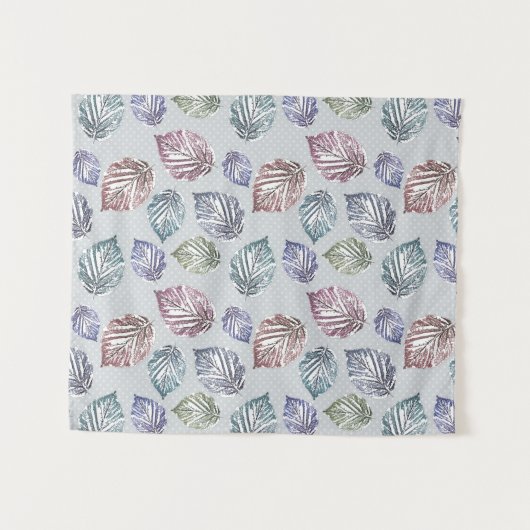 Tenture Feuilles d'open work sur un arrière - plan gris cl (Devant (Horizontal))