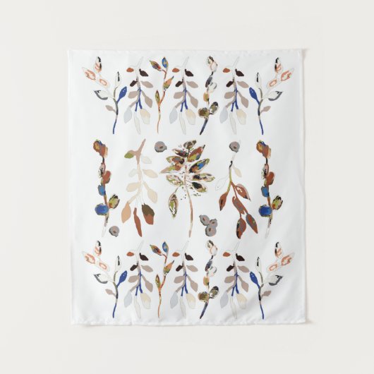 Tenture Feuilles Et Berries Élégant Floral (Devant)