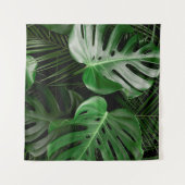 Tenture Feuilles et feuilles de palmiers verts (Devant (Horizontal))
