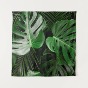 Tenture Feuilles et feuilles de palmiers verts