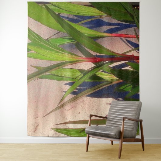 Tenture Feuilles et ombres (En situation)