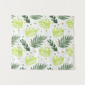 Tenture Feuilles et pois tropicaux sur la texture. (Devant (Horizontal))