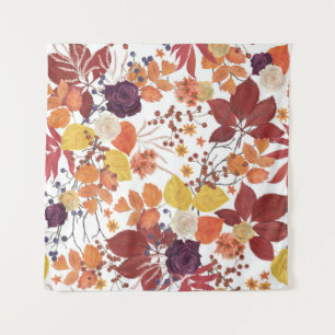 Tenture Feuilles et Roses de l'automne