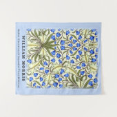Tenture Feuilles floraux bleus William Morris (Devant (Horizontal))