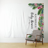 Tenture Feuilles Tropicales | Fête Prénatale Fille Florale (En situation (horizontale))