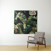 Tenture Feuilles Tropicales : Floraison d'Été Sans Couture (En situation)