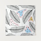 Tenture Feuilles tropicales. Motif botanique sans couture. (Devant (Horizontal))