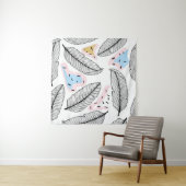 Tenture Feuilles tropicales. Motif botanique sans couture. (En situation)