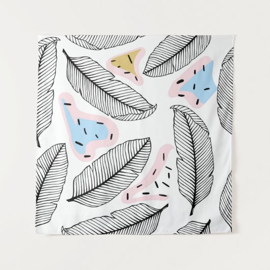 Tenture Feuilles tropicales. Motif botanique sans couture. (Devant)