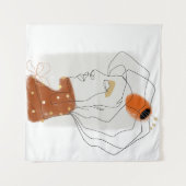 Tenture Feuilles tropicaux, Design Motif sans couture. (Devant (Horizontal))