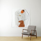 Tenture Feuilles tropicaux, Design Motif sans couture. (En situation)