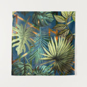 Tenture Feuilles tropicaux, formes géométriques motif (Devant (Horizontal))