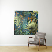 Tenture Feuilles tropicaux, formes géométriques motif (En situation (horizontale))