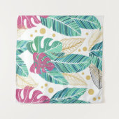 Tenture Feuilles tropicaux. Motif sans couture botanique. (Devant (Horizontal))