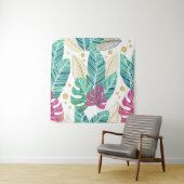 Tenture Feuilles tropicaux. Motif sans couture botanique. (En situation)