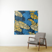 Tenture Feuilles tropicaux tirés à la main : sans couture (En situation (horizontale))