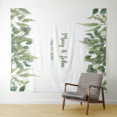 Tenture Feuilles Vertes Rustiques Feuillage Végétal Mariag (En situation (horizontale))