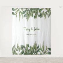 Feuilles Vertes Rustiques Foliage de Mariage Photo