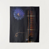 Tenture Feux d'artifice avec éclair (Devant)