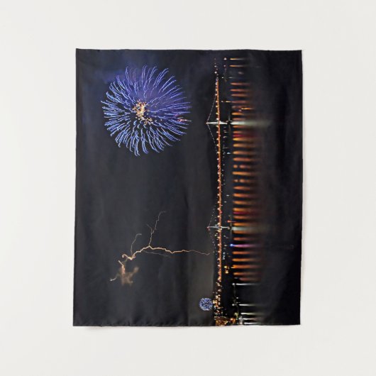 Tenture Feux d'artifice avec éclair (Devant)