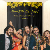 Tenture Feux de bokeh dorés foncés pour la nouvelle année