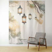 Tenture Feux de lanterne botanique de l'arbre rustique Pho (En situation)