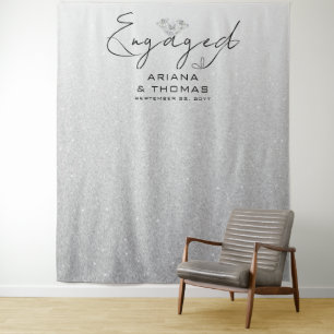 Tenture Fiançailles de calligraphie moderne minimaliste