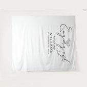 Tenture Fiançailles de calligraphie moderne minimaliste (Devant (Horizontal))