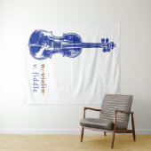 Tenture Fiddle Not Violin Bluegrass Country Music Gift (En situation (horizontale))