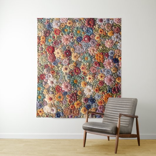 Tenture Fielf de fleurs (En situation)