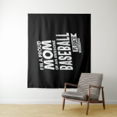 Tenture Fier Maman d'un joueur de baseball génial (En situation)