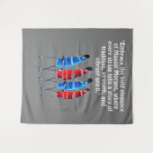 Tenture Fier Massaï Morans : Grand en bleu et rouge (Devant (Horizontal))