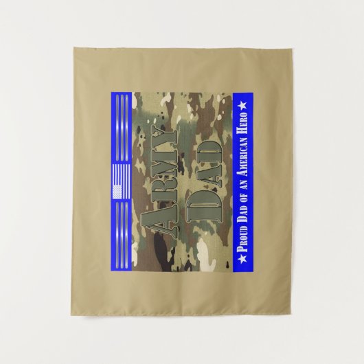 Tenture Fier papa de l'armée (Devant)