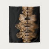 Tenture Fierté de lions buvant au point d'eau la nuit (Devant)