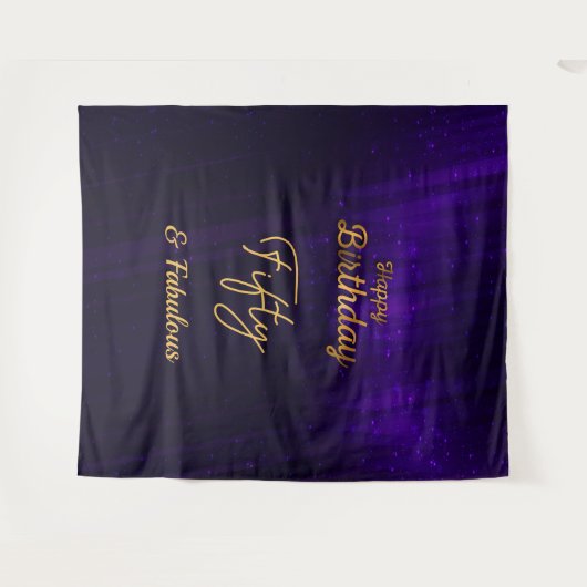 Tenture Fifty Birthday  (Devant (Horizontal))