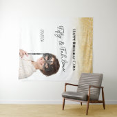 Tenture Fifty Birthday custom photo (En situation (horizontale))